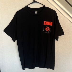 Black mens ERRA band Graphic T-Shirt